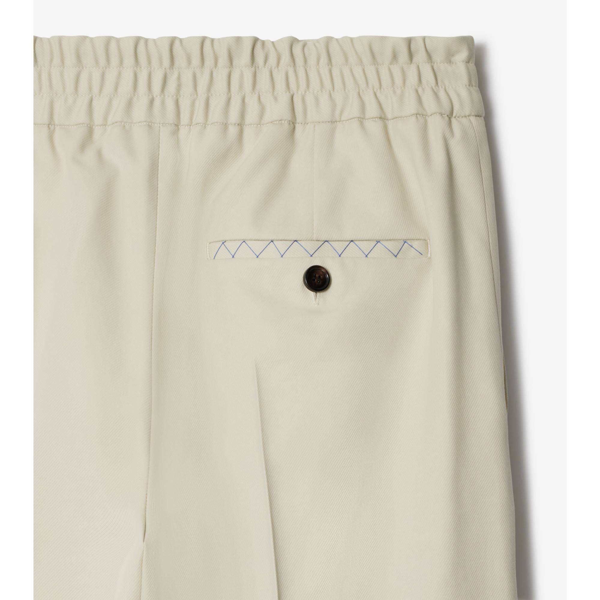 Cotton Blend Trousers - Plaster